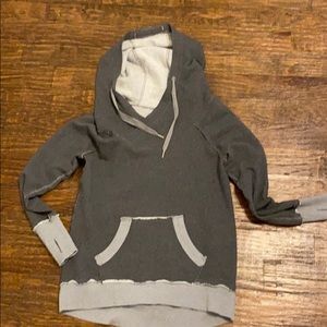 Lululemon two tone gray pullover hoodie